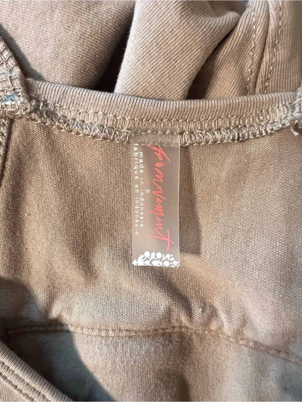 NWOT Free People FP Movement Hot Shot Onesie Taupe Slouchy Jumpsuit Boho Small - Picture 5 of 6